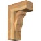 Ekena Millwork Balboa Block Rough Sawn Bracket w/ Offset Brace, Western Red Cedar, 8"W x 18"D x 26"H BKT0806X18X26BOA05RWR - alternate 1